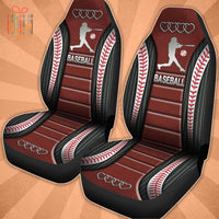 Thumbnail for Custom Car Seat Cover Baseball Red Leather Seat Covers for Cars