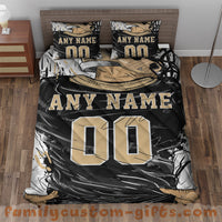 Thumbnail for Custom Quilt Sets New Orleans Jersey Personalized Football Premium Quilt Bedding for Men Women