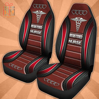 Thumbnail for Custom Car Seat Cover Registered Nurse Gift Leather Seat Covers for Cars