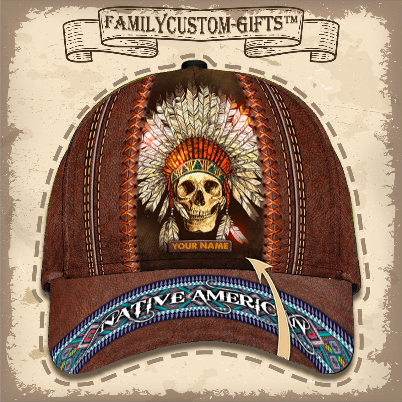 Customizing Native Hat Indian Feather Baseball Hat