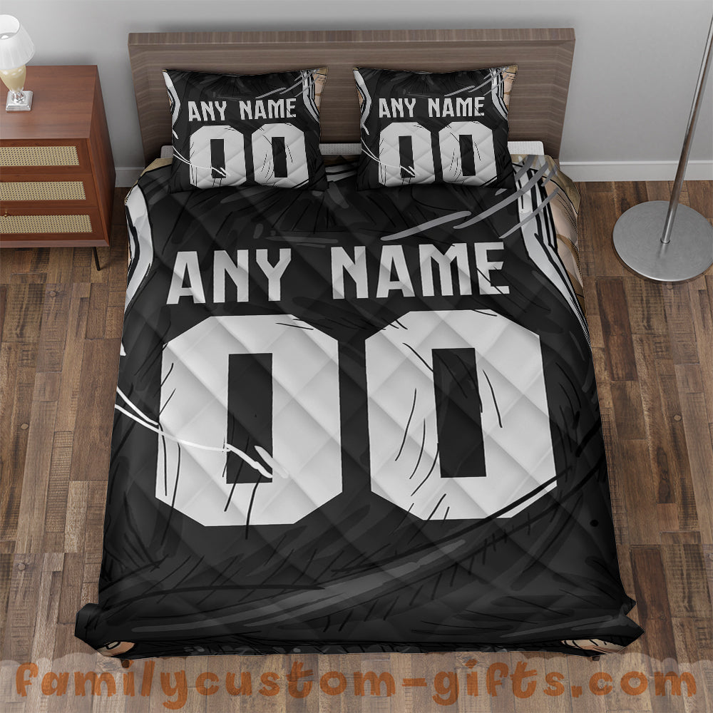 Custom Quilt Sets Brooklyn Jersey Personalized Basketball Premium Quilt Bedding for Boys Girls Men Women