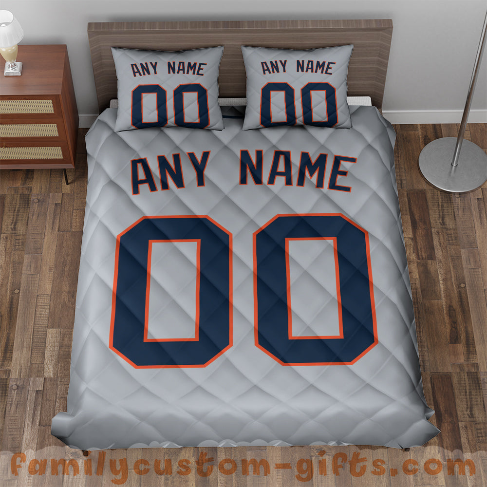 Custom Quilt Sets Detroit Jersey Personalized Baseball Premium Quilt Bedding for Boys Girls Men Women