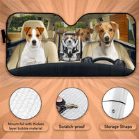 Thumbnail for Custom Windshield Sun Shade for Car Jack Russell Terrier Family Driver Car Sun Shade - Car Accessory