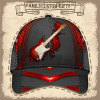Thumbnail for Electric Guitar in Fire Custom Hats for Men & Women 3D Prints Personalized Baseball Caps