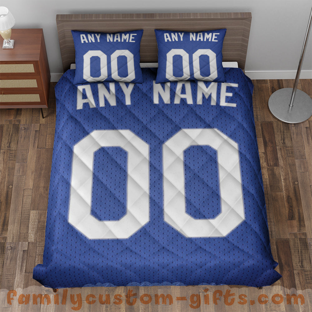 Custom Quilt Sets Los Angeles Jersey Personalized Baseball Premium Quilt Bedding for Men Women