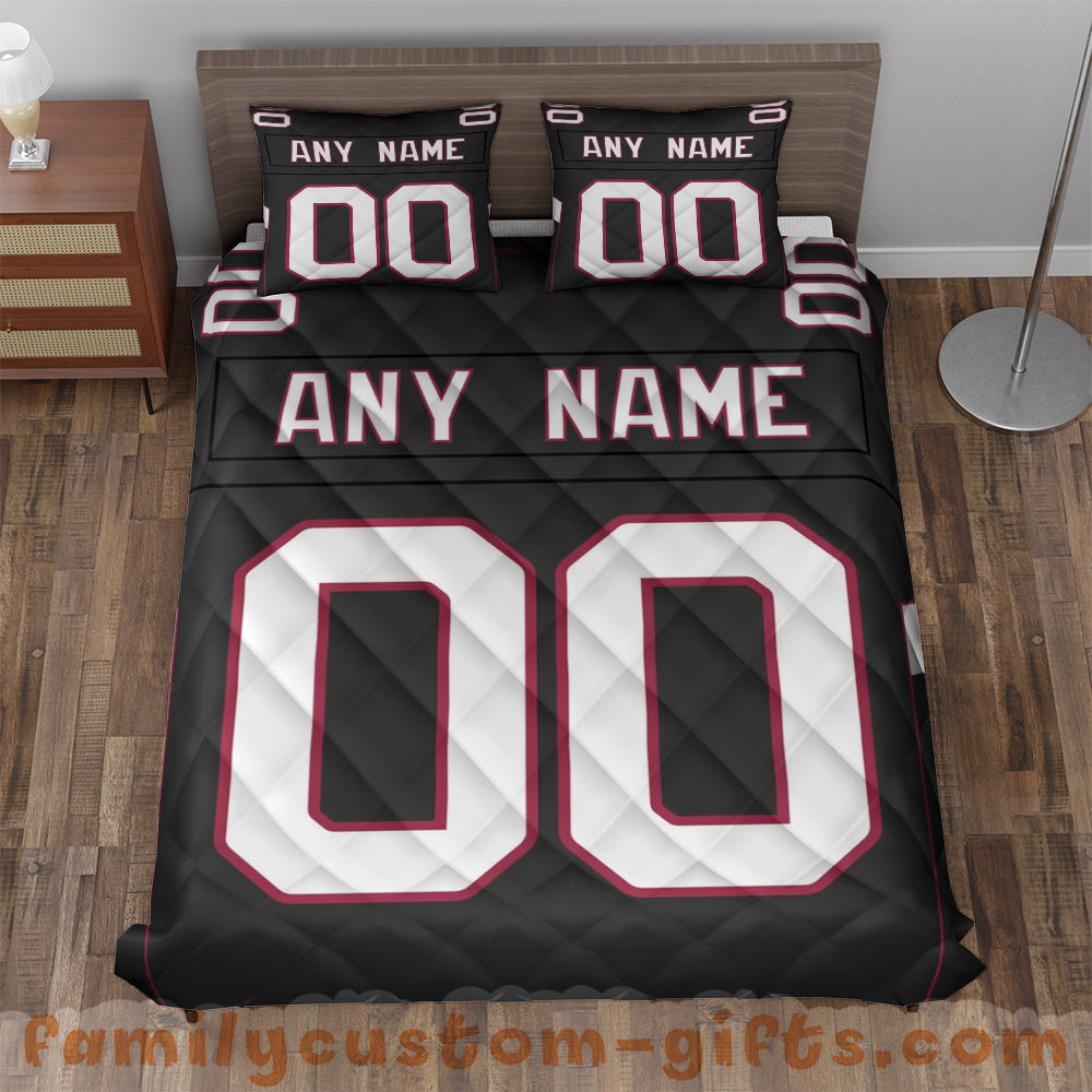 Custom Quilt Sets Arizona Jersey Personalized Football Premium Quilt Bedding for Men Women