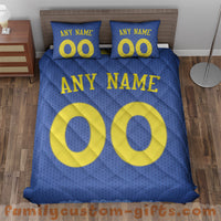 Thumbnail for Custom Quilt Sets Golden Warriors Jersey Personalized Basketball Premium Quilt Bedding for Men Women