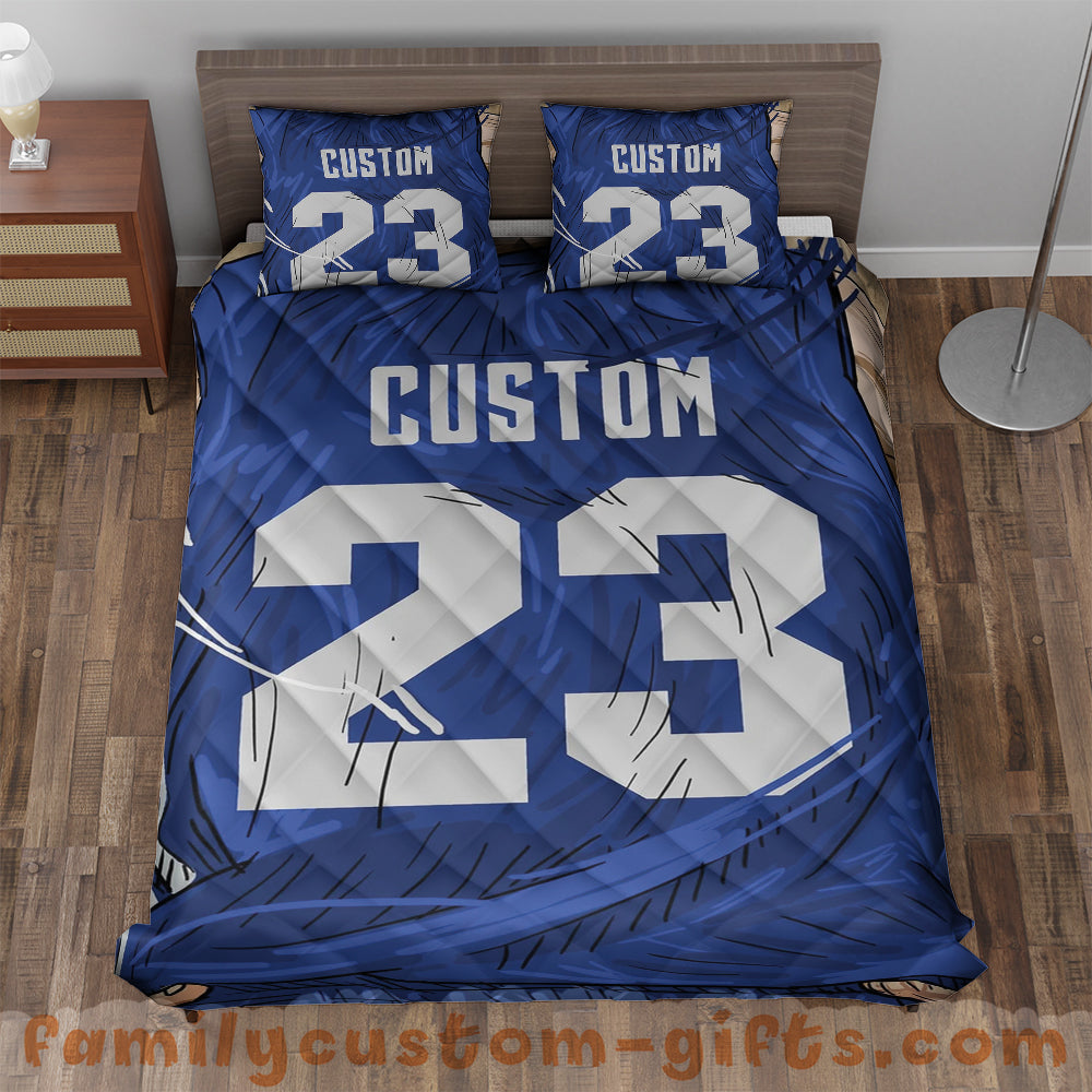 Custom Quilt Sets North Carolina Jersey Personalized Basketball Premium Quilt Bedding