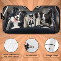 Thumbnail for Custom Windshield Sun Shade for Car Border Collie Dog Driver Car Sun Shade - Car Accessory