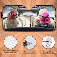 Thumbnail for Custom Windshield Sun Shade for Car Cute Hummingbird Driver Car Sun Shade - Car Accessory