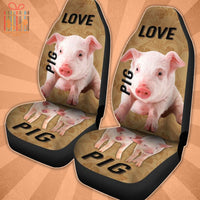 Thumbnail for Custom Car Seat Cover Cute Pig Love Seat Covers for Cars