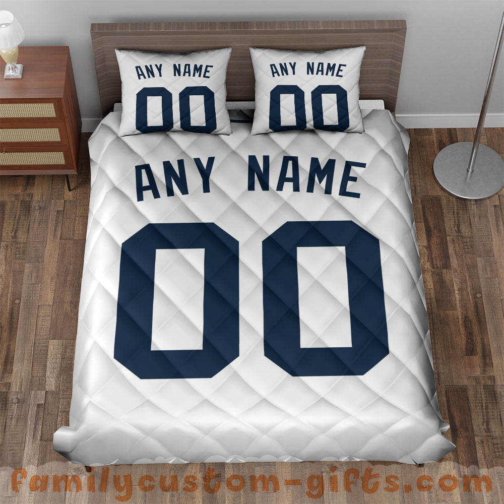 Custom Quilt Sets Detroit Jersey Personalized Baseball Premium Quilt Bedding for Boys Girls Men Women