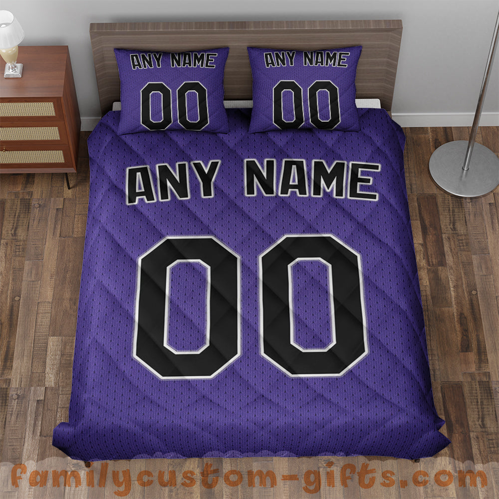 Custom Quilt Sets Colorado Jersey Personalized Baseball Premium Quilt Bedding for Men Women