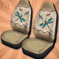 Thumbnail for Custom Car Seat Cover Dragonfly Bohemian Vintage Mandala Pattern Seat Covers for Cars