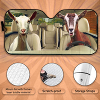 Thumbnail for Custom Windshield Sun Shade for Car Cute Goats Driving Car Sun Shade - Car Accessory