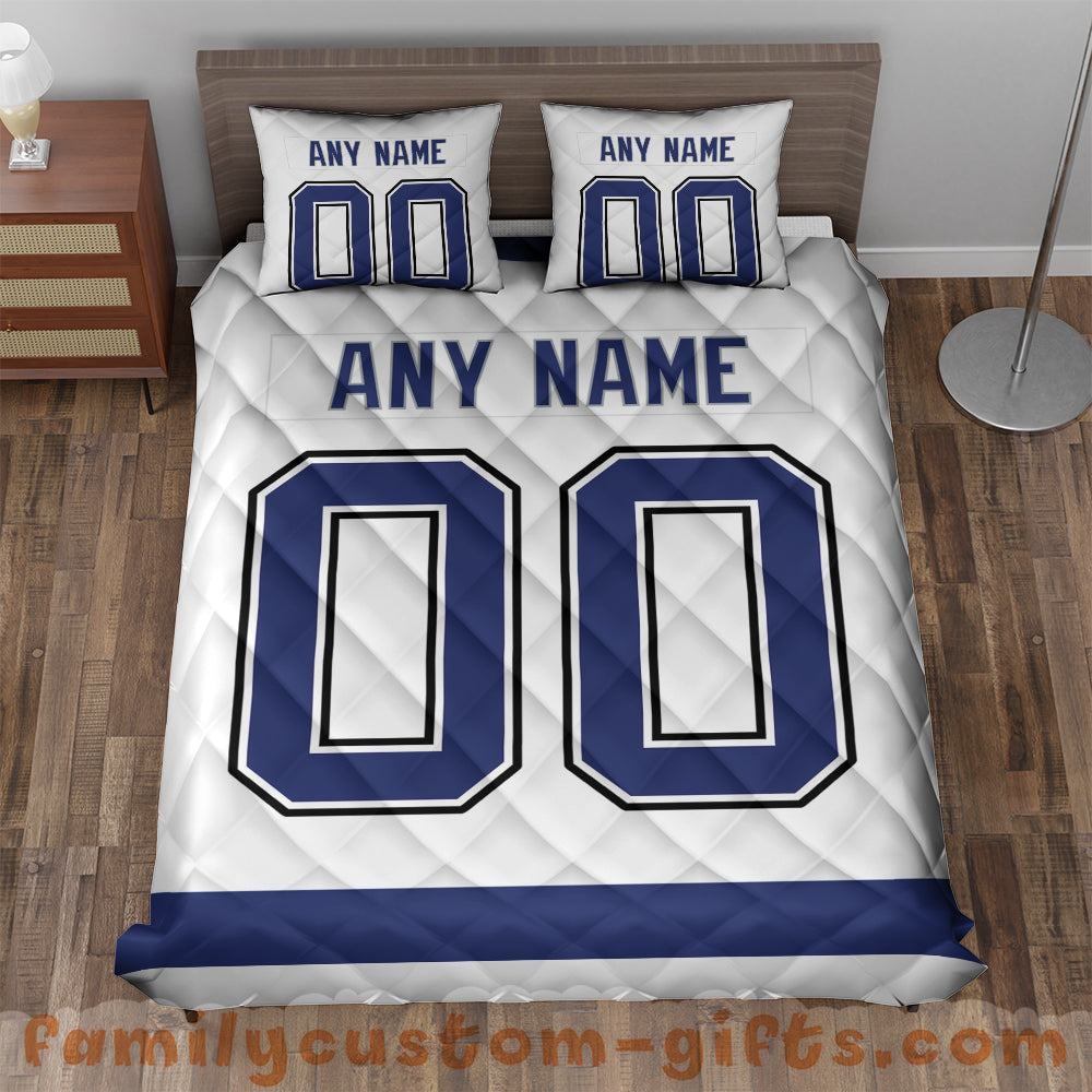 Custom Quilt Sets Tampa Bay Jersey Personalized Ice hockey Premium Quilt Bedding for Men Women