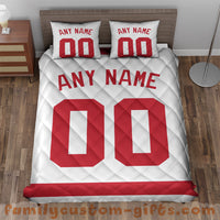 Thumbnail for Custom Quilt Sets Detroit Jersey Personalized Ice hockey Premium Quilt Bedding for Men Women