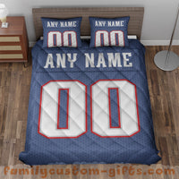 Thumbnail for Custom Quilt Sets New England Jersey Personalized Football Premium Quilt Bedding for Men Women