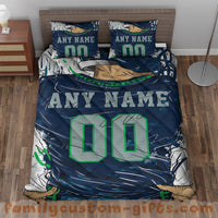 Thumbnail for Custom Quilt Sets Seattle Jersey Personalized Football Premium Quilt Bedding for Men Women