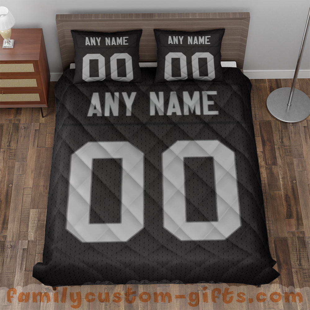 Custom Quilt Sets Las Vegas Jersey Personalized Football Premium Quilt Bedding for Men Women