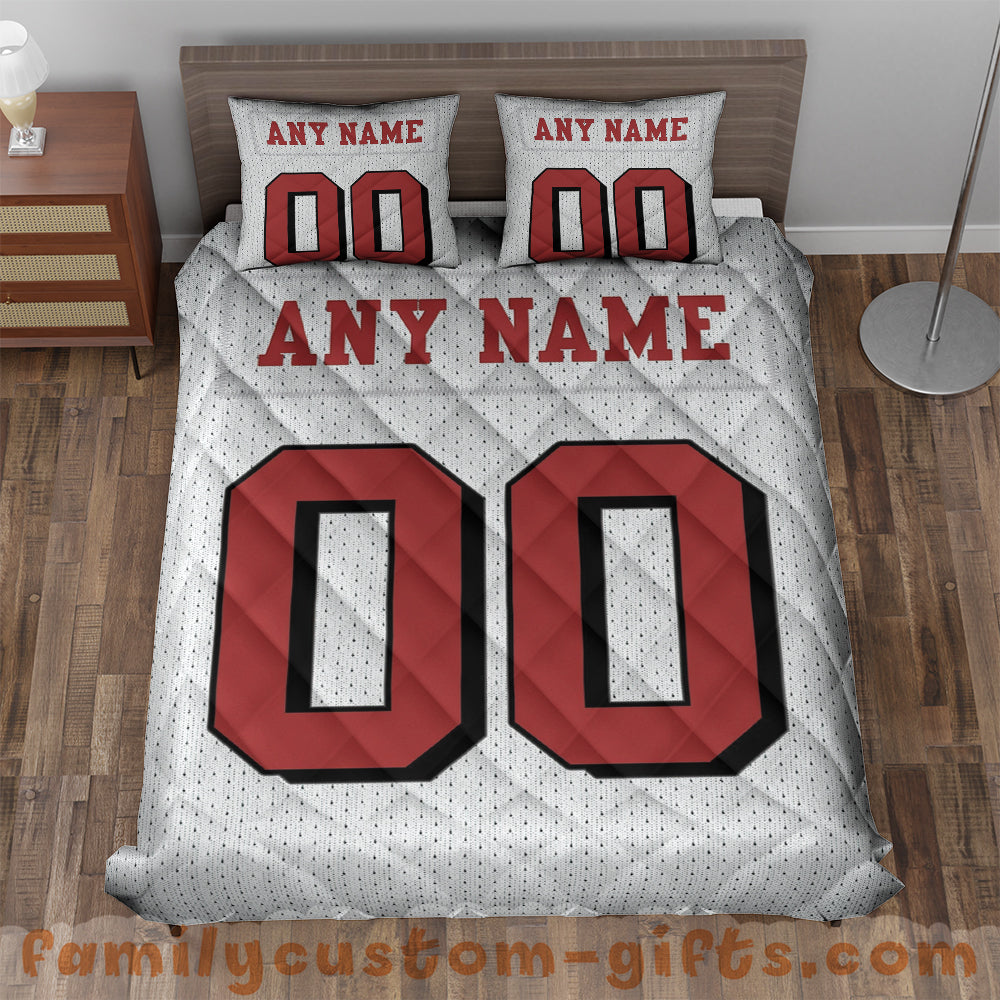 Custom Quilt Sets San Francisco Jersey Personalized Football Premium Quilt Bedding for Men Women