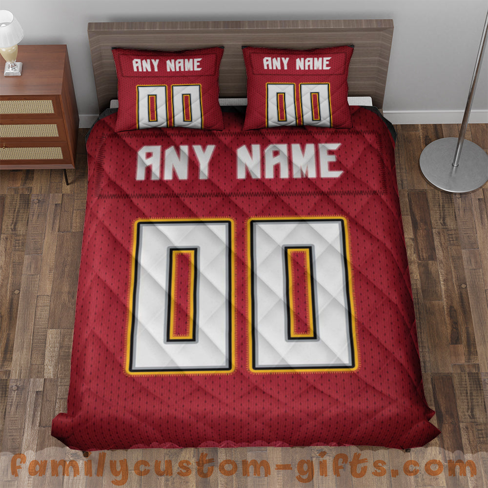 Custom Quilt Sets Tampa Bay Jersey Personalized Football Premium Quilt Bedding for Men Women