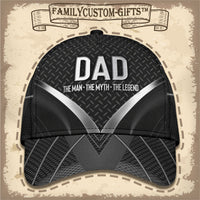 Thumbnail for Dad The Man The Myth The Legend Custom Hats for Men 3D Prints Personalized Baseball Caps for Dad