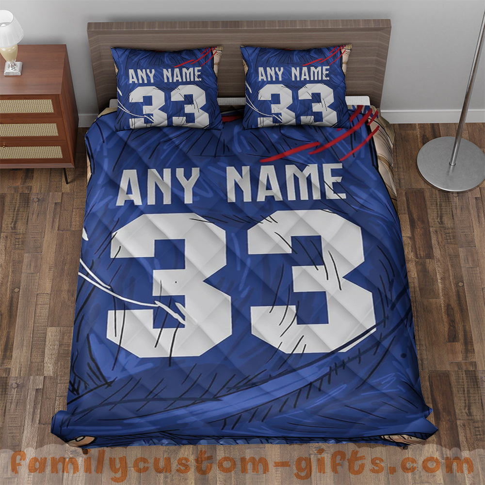 Custom Quilt Sets Los Angeles Jersey Personalized Basketball Premium Quilt Bedding for Men Women