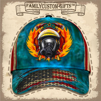 Thumbnail for Firefighters American Flag Custom Hats for Men & Women 3D Prints Personalized Baseball Caps