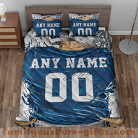 Thumbnail for Custom Quilt Sets Indianapolis Jersey Personalized Football Premium Quilt Bedding for Men Women