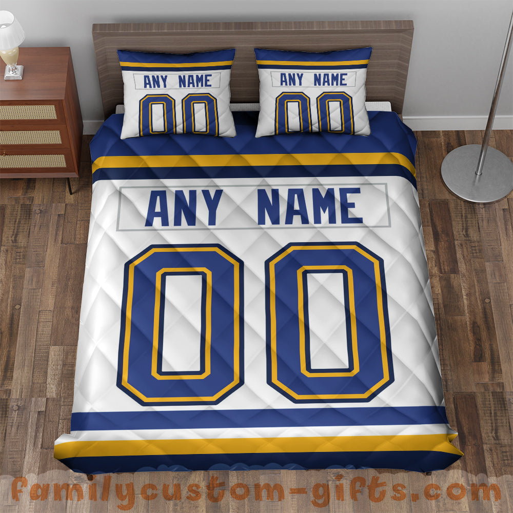 Custom Quilt Sets St. Louis Jersey Personalized Ice hockey Premium Quilt Bedding for Men Women