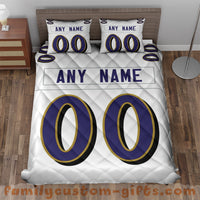 Thumbnail for Custom Quilt Sets Baltimore Jersey Personalized Football Premium Quilt Bedding for Men Women