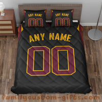 Thumbnail for Custom Quilt Sets Cleveland Jersey Personalized Basketball Premium Quilt Bedding for Men Women