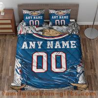 Thumbnail for Custom Quilt Sets Buffalo Jersey Personalized Football Premium Quilt Bedding for Boys Girls Men Women