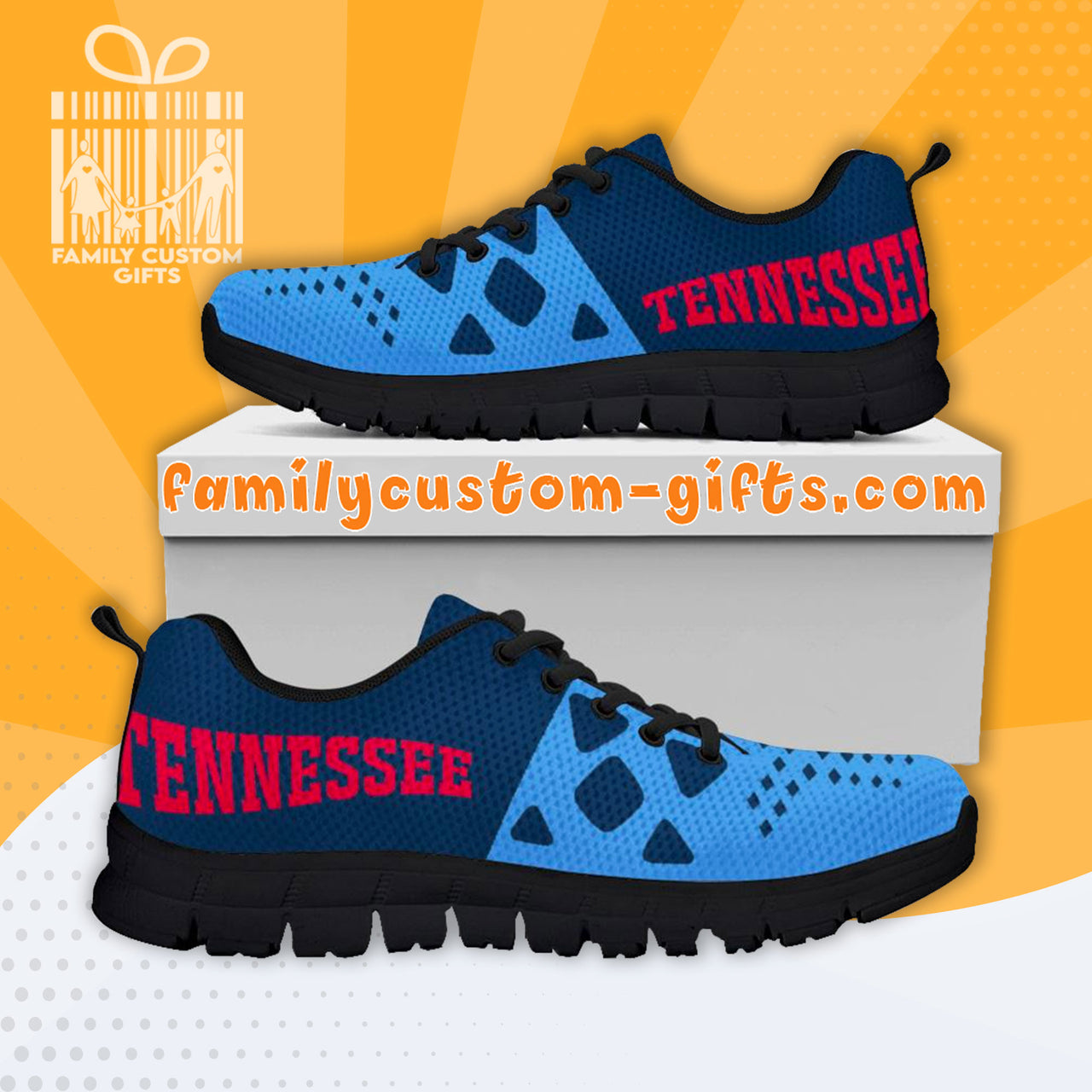 Tennessee Custom Shoes for Men Women 3D Print Fashion Sneaker Gifts for Her Him