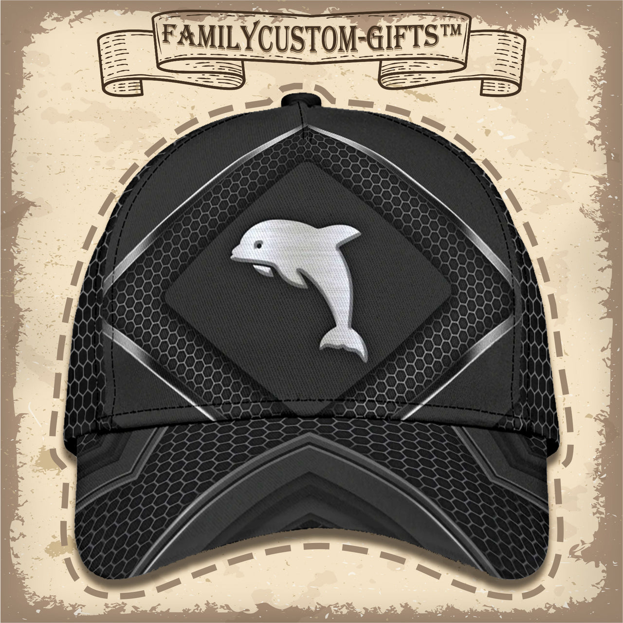 Jumping Dolphins Custom Hats for Men & Women 3D Prints Personalized Baseball Caps