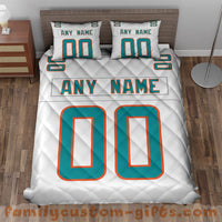 Thumbnail for Custom Quilt Sets Miami Jersey Personalized Football Premium Quilt Bedding for Boys Girls Men Women