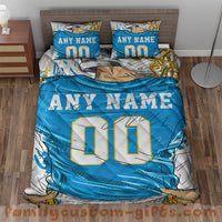 Thumbnail for Custom Quilt Sets Los Angeles Jersey Personalized Football Premium Quilt Bedding for Men Women