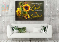 Thumbnail for Custom Canvas Print Wall Art Butterfly God, Grace and Gratitude Canvas Art - Matte Canvas (1.25