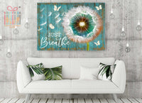 Thumbnail for Custom Canvas Print Wall Art Dandelion and Butterfly Just Breathe Canvas Art - Matte Canvas (1.25