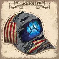 Thumbnail for Dog Paw American Flag Custom Hats for Men & Women 3D Prints Personalized Baseball Caps