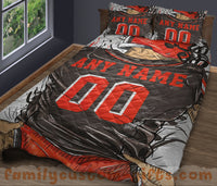 Thumbnail for Custom Quilt Sets Cleveland Jersey Personalized Football Premium Quilt Bedding for Men Women