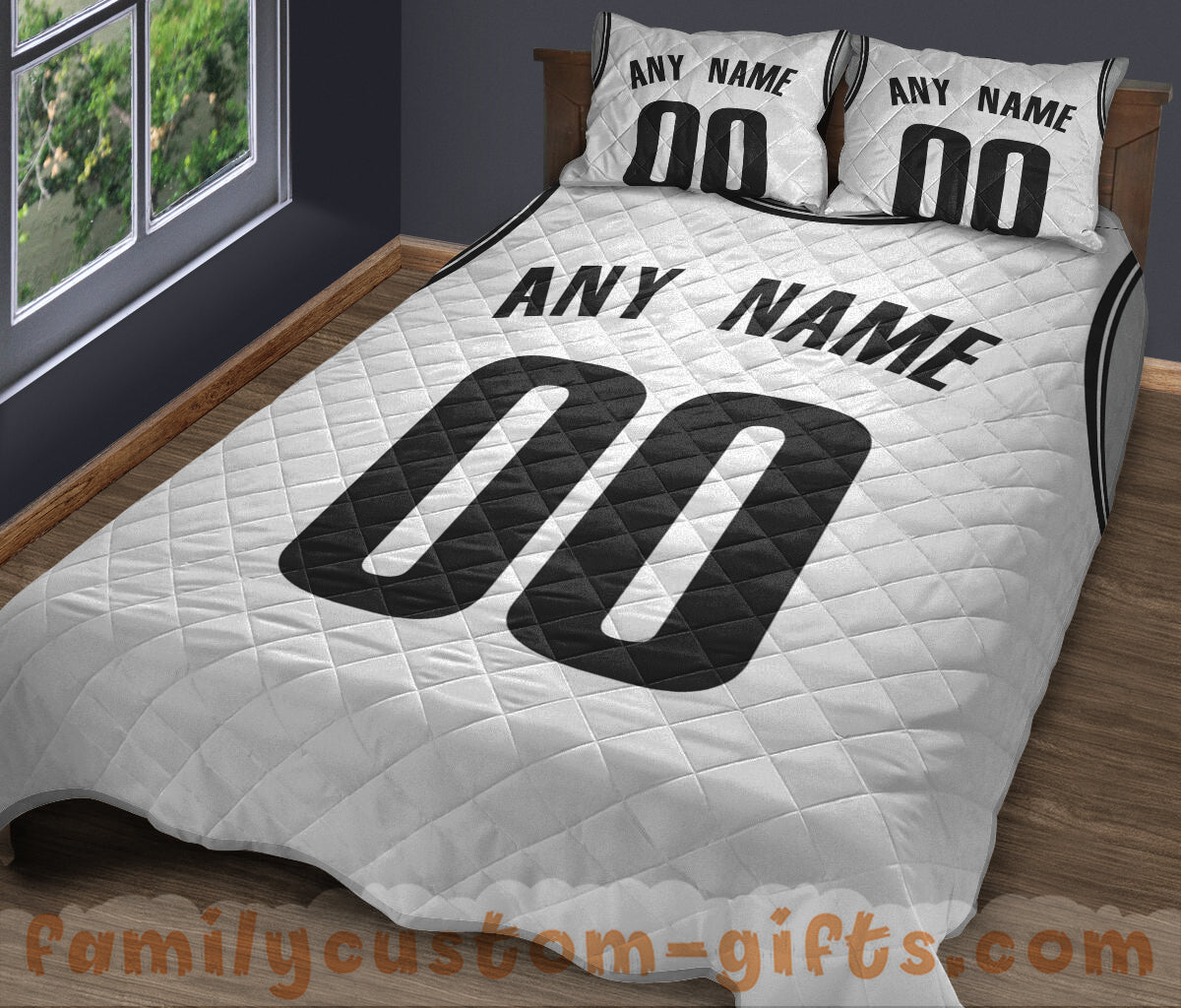 Custom Quilt Sets Brooklyn Jersey Personalized Basketball Premium Quilt Bedding for Boys Girls Men Women