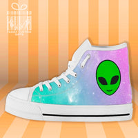 Thumbnail for Trippy Alien High Top Canvas Shoes for Men Women 3D Prints Fashion Sneakers Custom Shoes