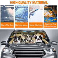 Thumbnail for Custom Windshield Sun Shade for Car Cute Boston Terrier Driver Car Sun Shade - Car Accessory
