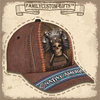 Thumbnail for Native American Chief Skull Custom Hats for Men & Women 3D Prints Personalized Baseball Caps