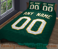 Thumbnail for Custom Quilt Sets Oakland Jersey Personalized Baseball Premium Quilt Bedding for Men Women