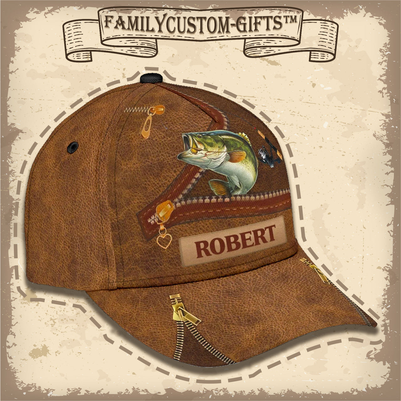 Fishing Custom Hats for Men & Women 3D Prints Personalized Baseball Caps