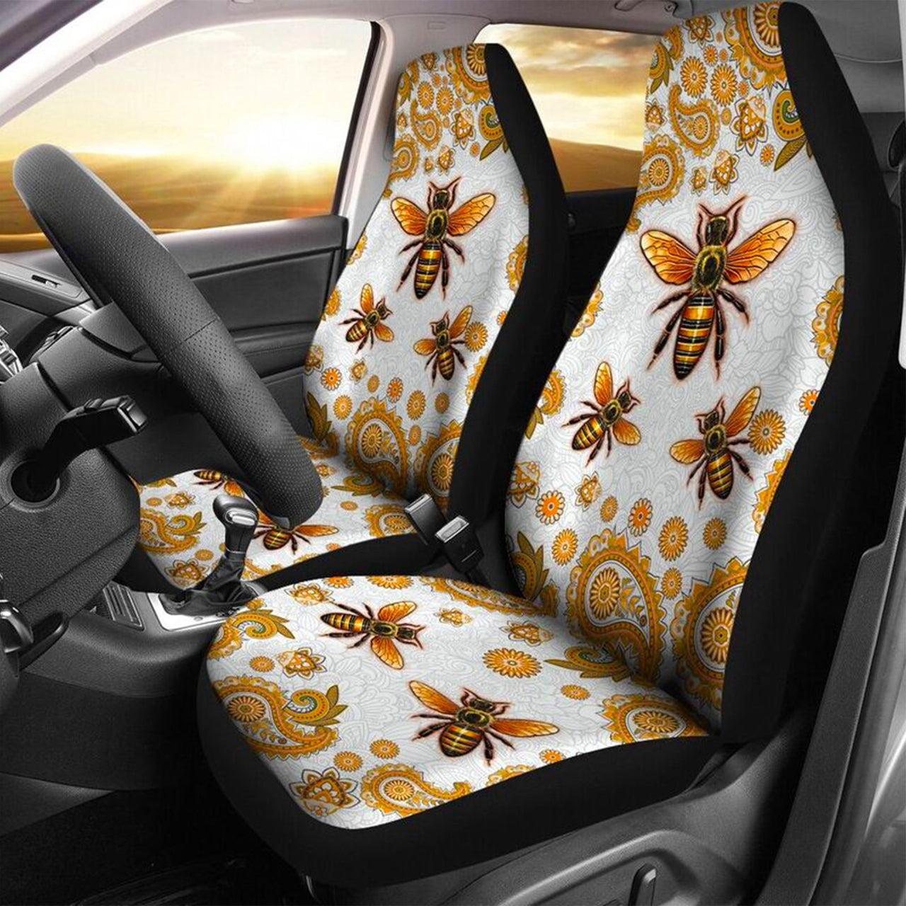 Custom Car Seat Cover Bee Patterns Seat Covers for Cars
