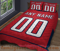 Thumbnail for Custom Quilt Sets Washington Jersey Personalized Ice hockey Premium Quilt Bedding for Men Women